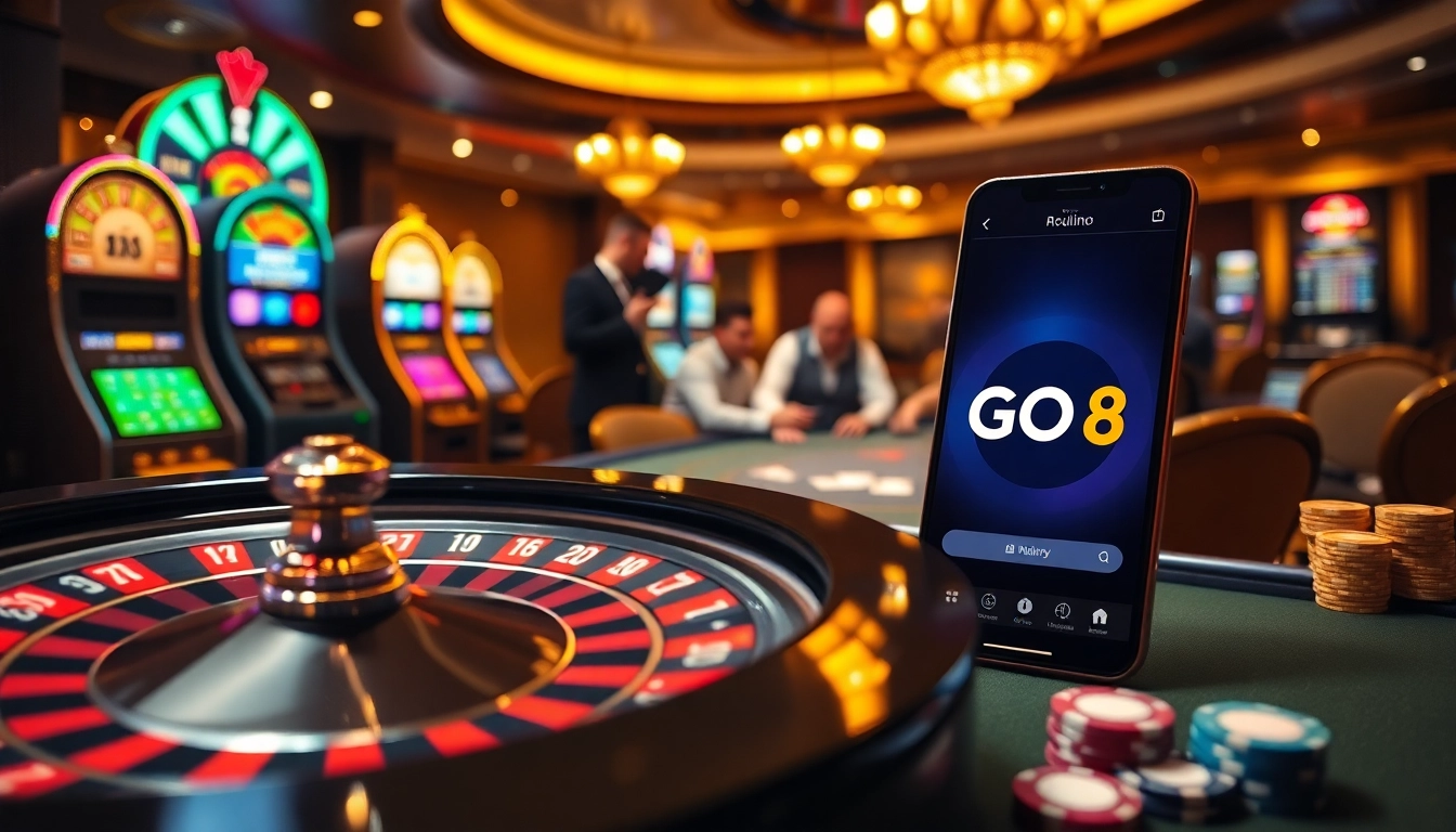 Experience the thrill of GO 8 casino gaming with exciting roulette and poker action.