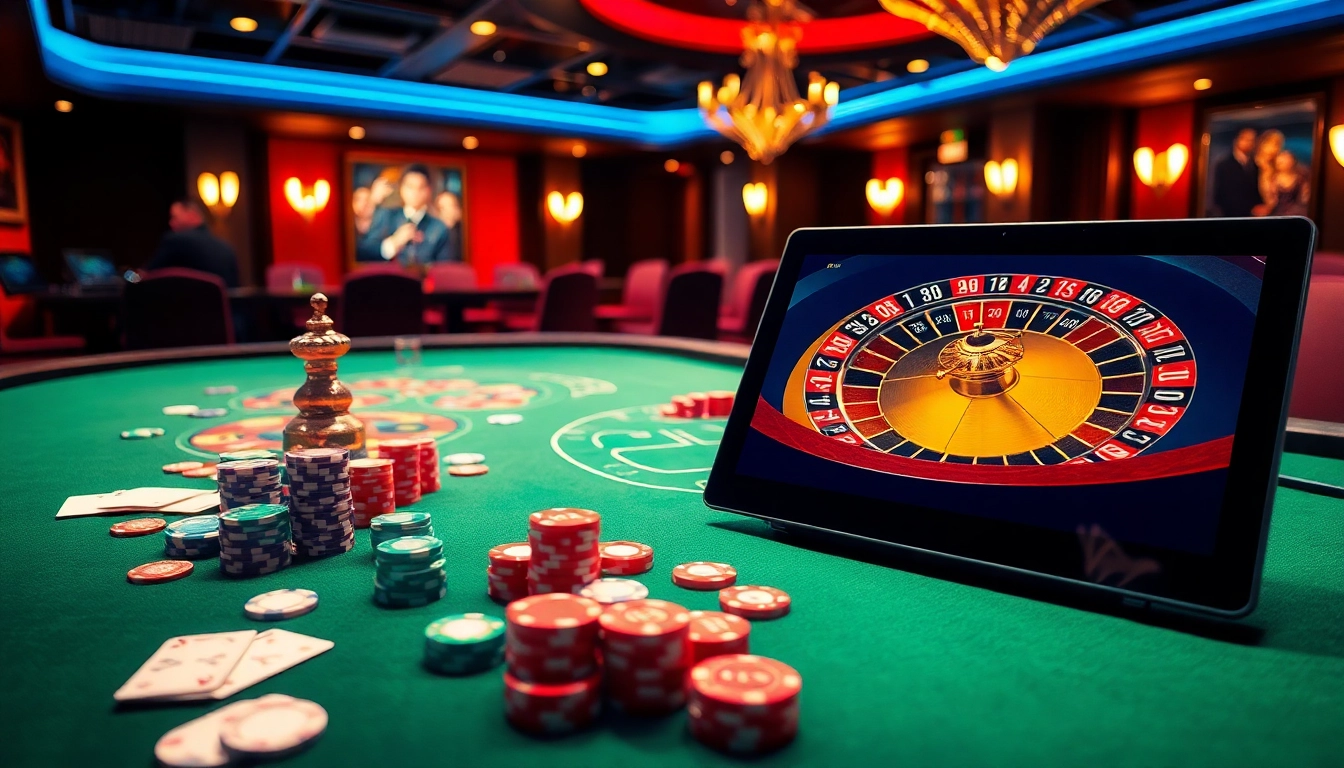 Experience top gaming with winvn.wiki's vibrant casino atmosphere featuring cards and roulette.