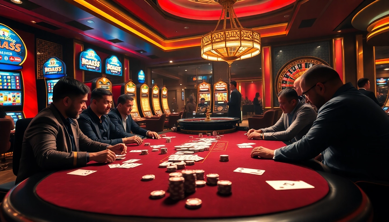 Exciting poker gameplay and vibrant slot machines at 89bet.sh casino scene.