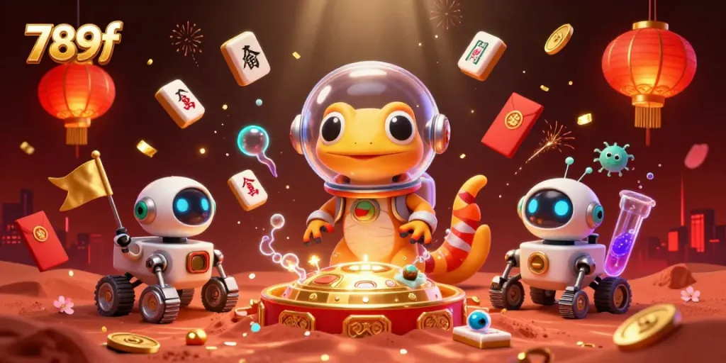 Experience gaming thrills at 789f with a vibrant Martian casino scene full of exciting elements.