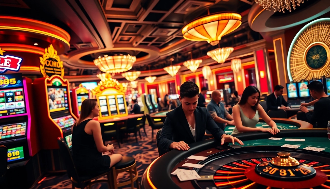Experience luxury gaming at dom88.us.com with vibrant casino tables and engaging players.