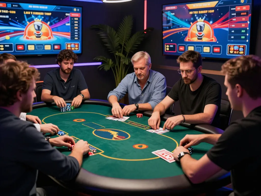 Engaging players enjoying 23win online casino games in a vibrant gaming environment.