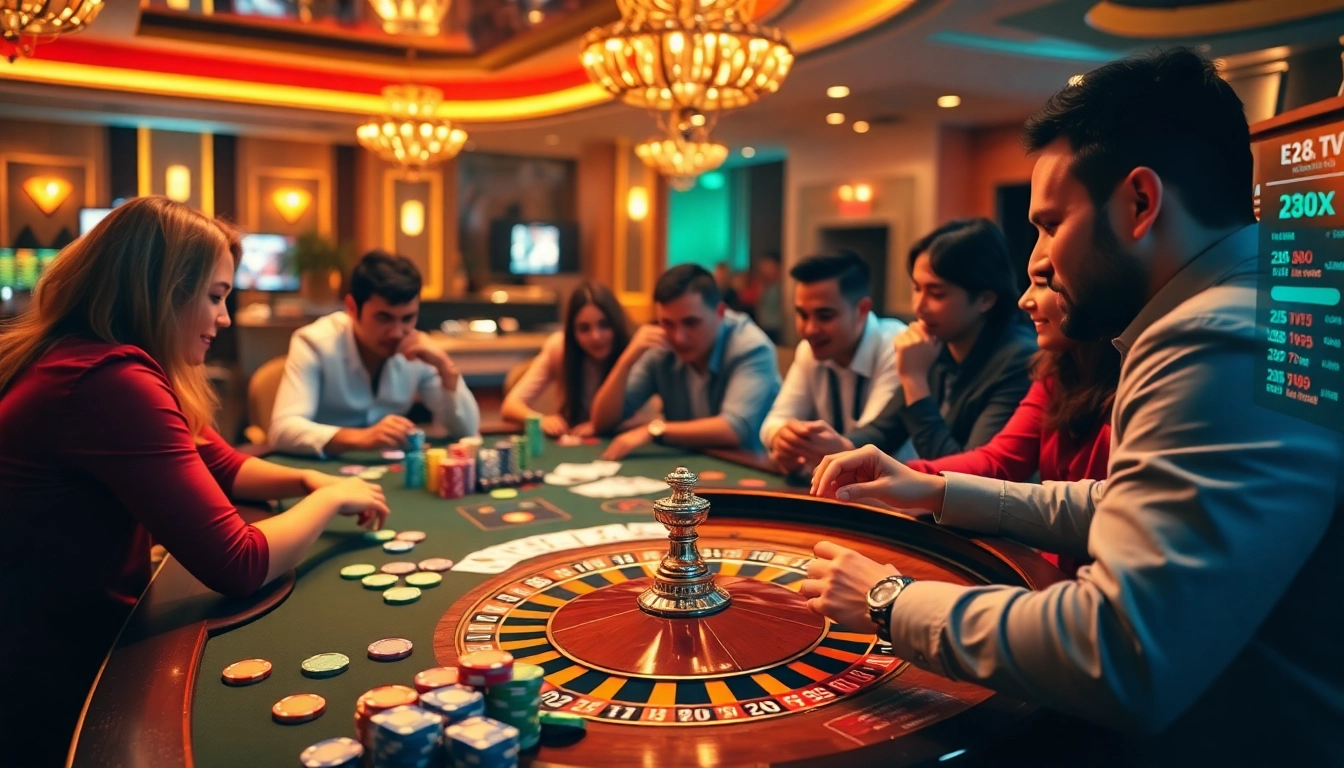 Experience the thrill of gaming at e28 my with a vibrant casino scene featuring dynamic gameplay and premium visuals.