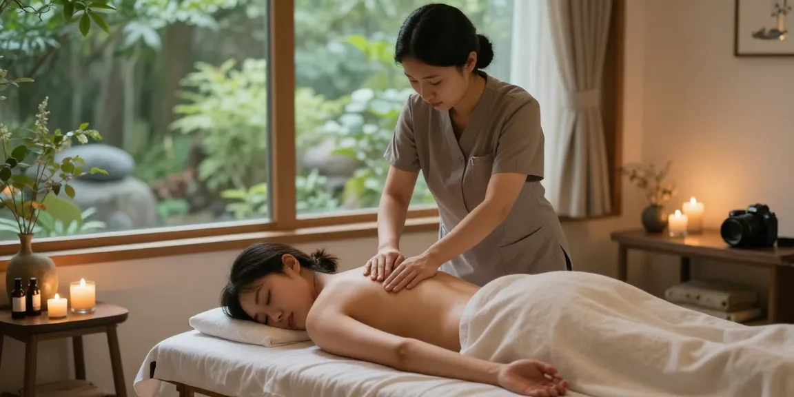 Serene 성북구출장마사지 therapy session in a calming studio.