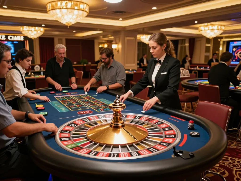 Exciting roulette gameplay at SC88 casino where players eagerly place bets and watch the wheel spin.