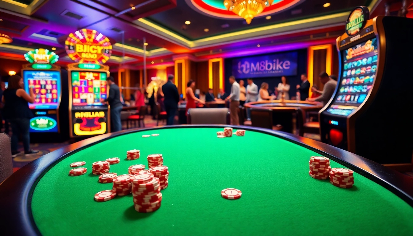 Experience high-stakes gaming at hm88.bike with vibrant casino scenes and thrilling action.