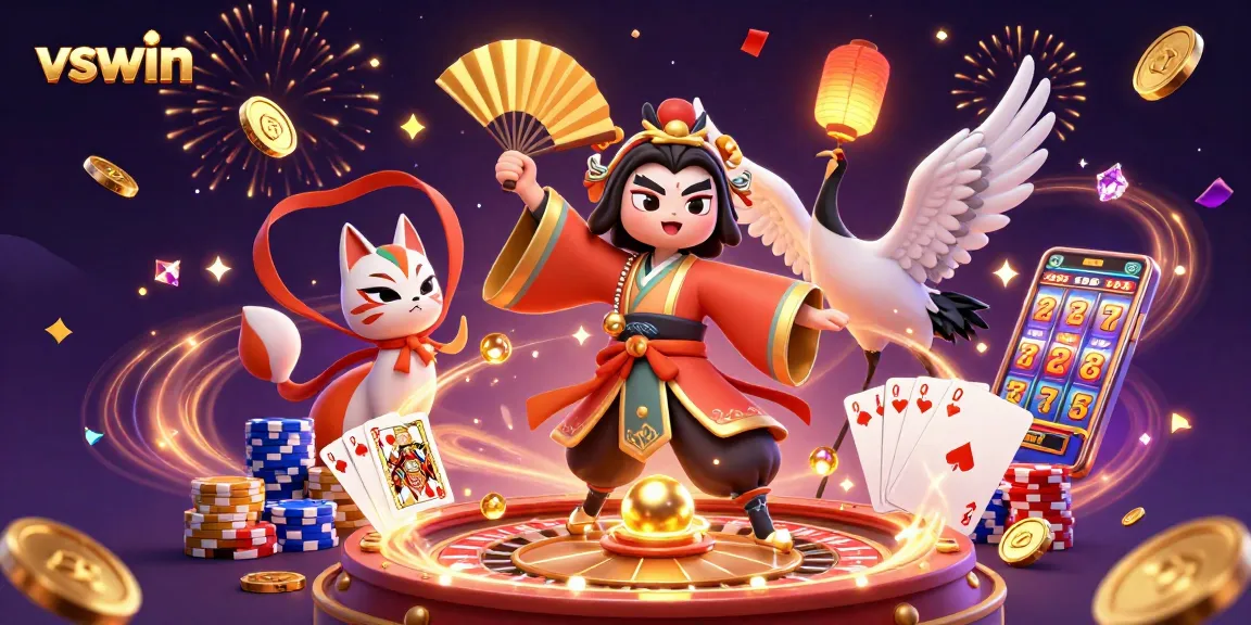 Engage with the vibrant vswin casino world in this dynamic 3D scene featuring action-packed gameplay.