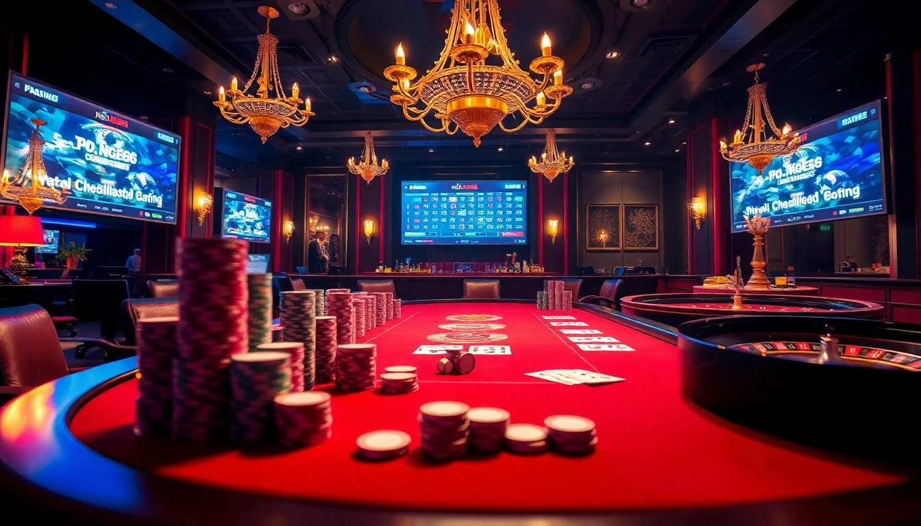 Engaging poker action at trang chủ nk88 casino with vibrant chips and cards.