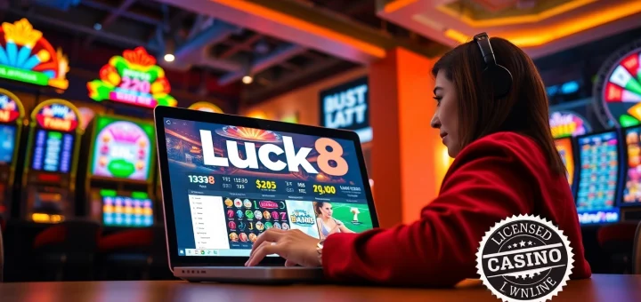 Engaging online gambling experience on luck8win.live showcasing casino games and user interaction.