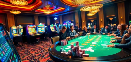 Players engaging at a luxurious casino table with 888vnd chips, showcasing the excitement of high-stakes gambling.