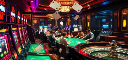Nohu slots and poker excitement in a luxury casino atmosphere