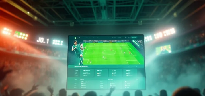 Experience live football streaming like never before with joemadfan.com, showcasing vibrant match visuals and user-friendly interface.