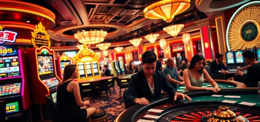 Experience luxury gaming at dom88.us.com with vibrant casino tables and engaging players.