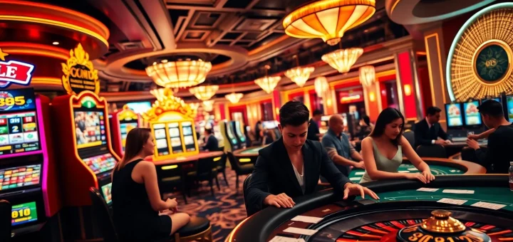 Experience luxury gaming at dom88.us.com with vibrant casino tables and engaging players.