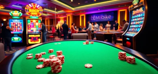 Experience high-stakes gaming at hm88.bike with vibrant casino scenes and thrilling action.